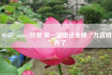 龙海骄傲!第一波奥运金牌“九宫格”齐了