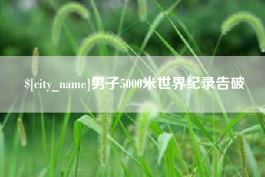 龙海男子5000米世界纪录告破