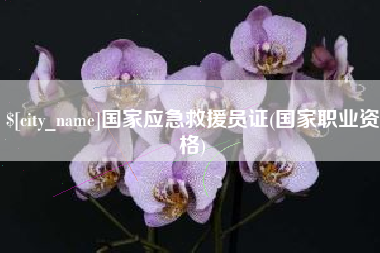 龙海国家应急救援员证(国家职业资格)