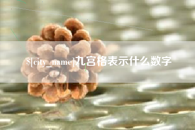 龙海九宫格表示什么数字