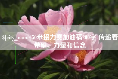 龙海50米接力赛加油稿200字-传递着希望、力量和信念