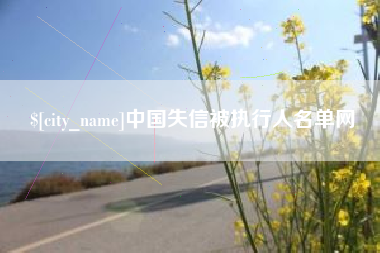 龙海中国失信被执行人名单网