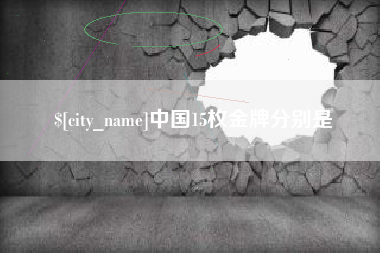龙海中国15枚金牌分别是