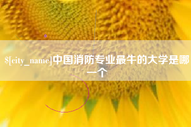 龙海中国消防专业最牛的大学是哪一个