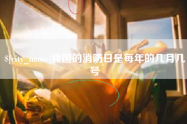 龙海我国的消防日是每年的几月几号