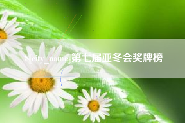 龙海第七届亚冬会奖牌榜