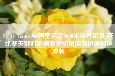 龙海中国奥运会5000米世界纪录-在比赛关键时刻需要运动员能够迅速加速冲刺
