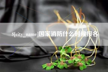 龙海国家消防什么时候报名