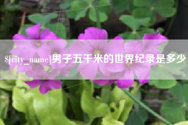 龙海男子五千米的世界纪录是多少