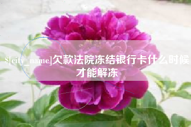 龙海欠款法院冻结银行卡什么时候才能解冻