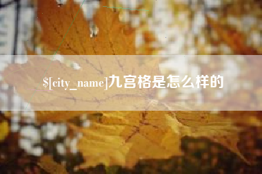 龙海九宫格是怎么样的